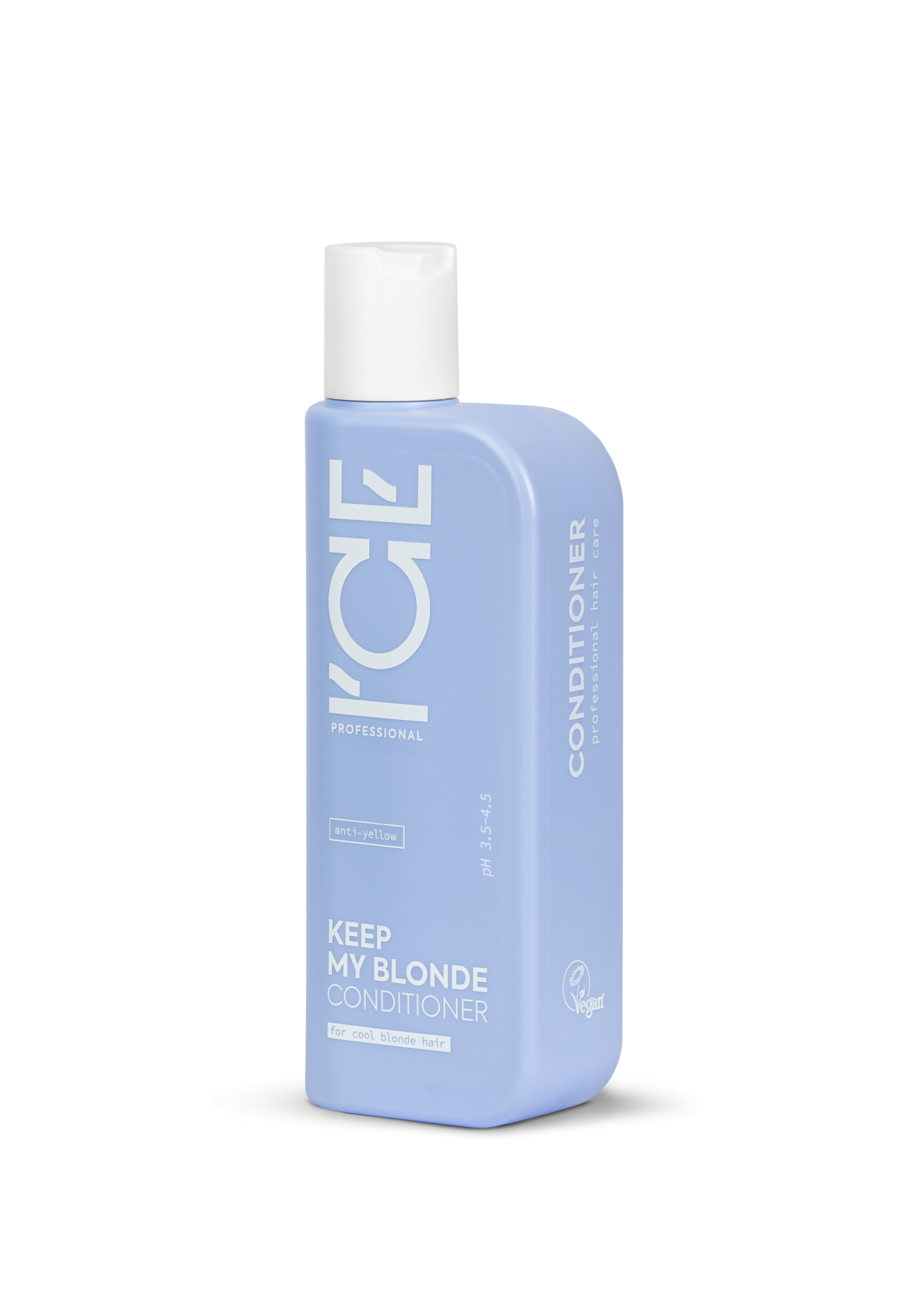 A bottle of ICE Keep My Blonde conditioner