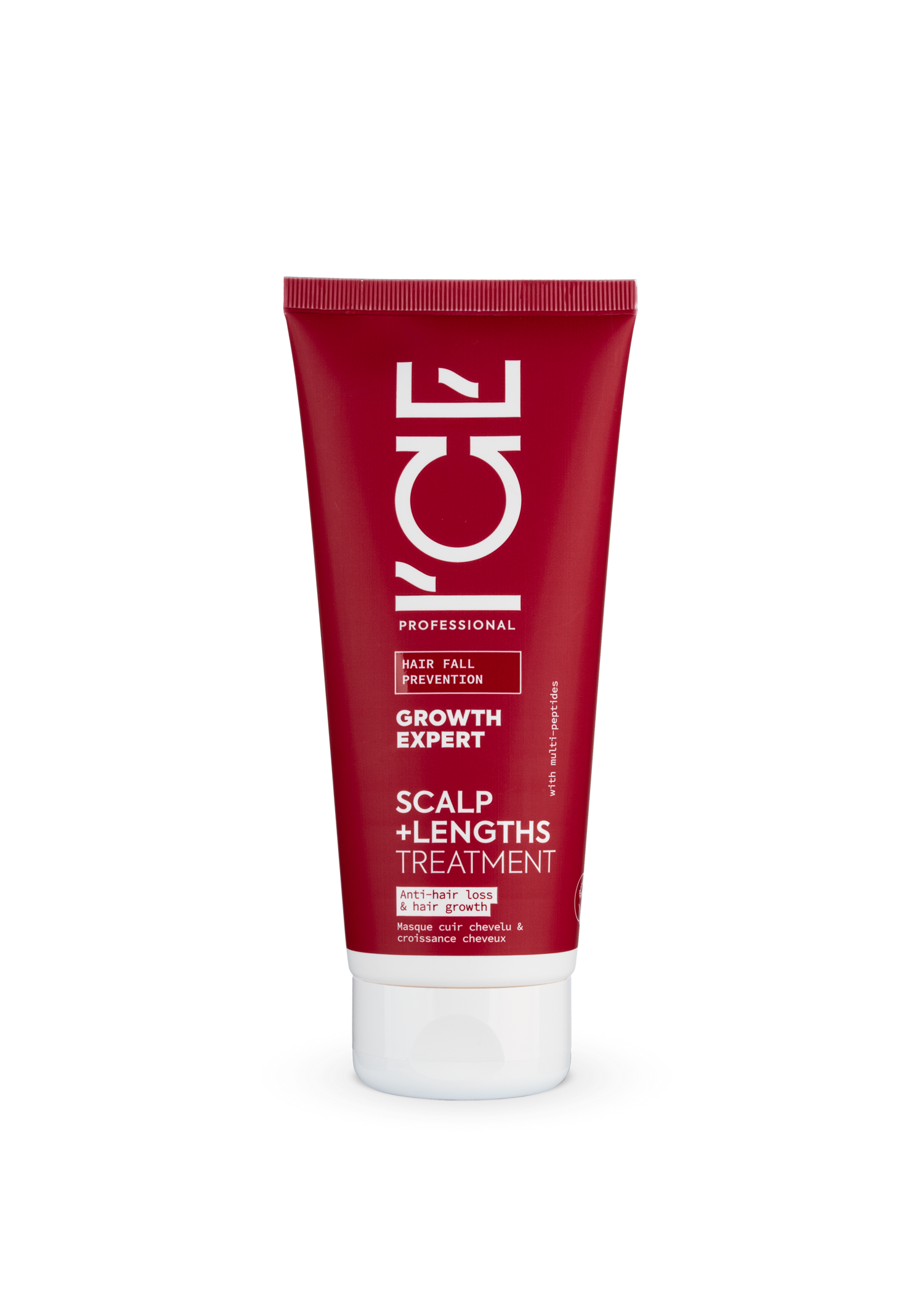 Red tube of scalp and lengths treatment by ICE Professional