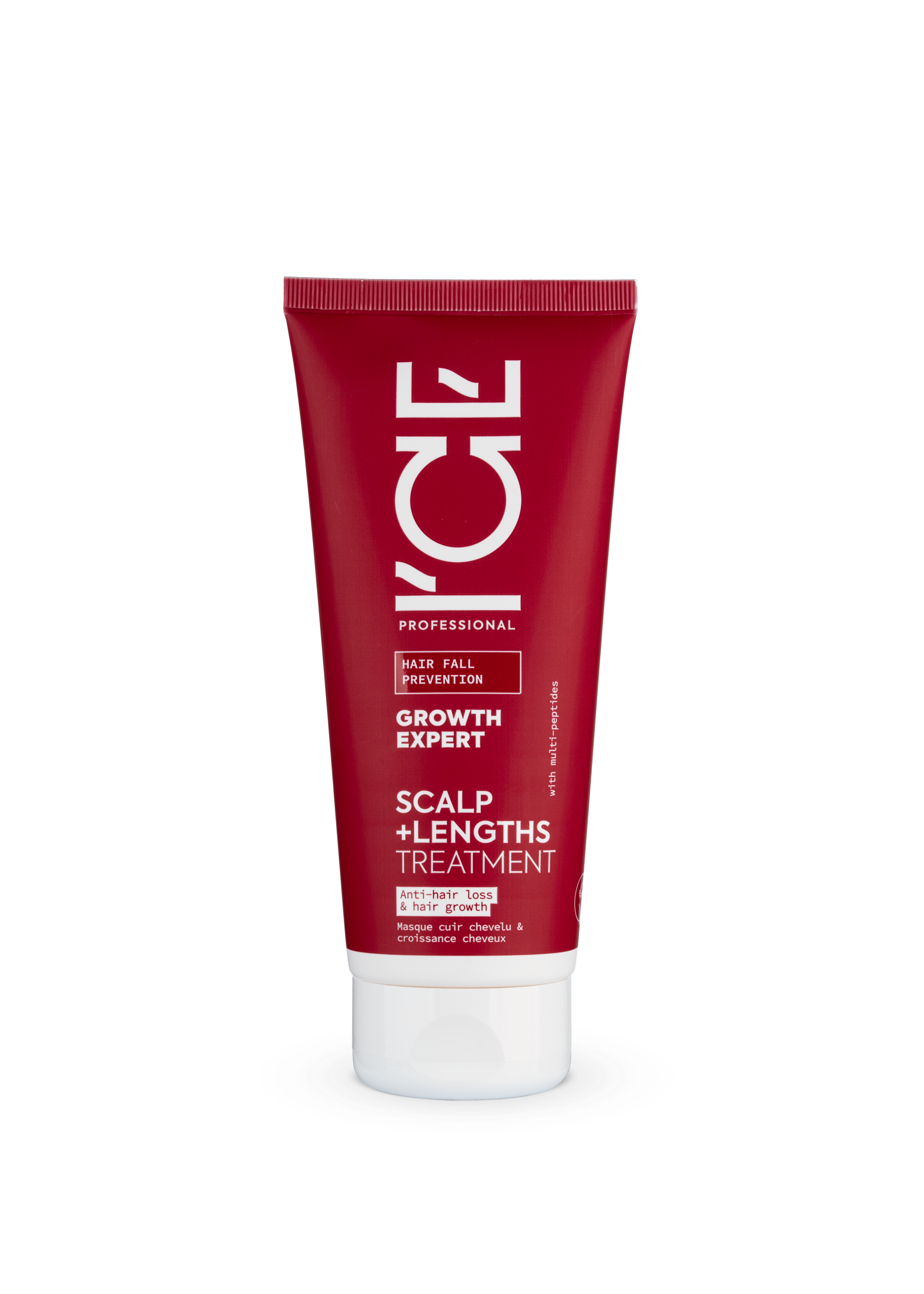 Red tube of scalp and lengths treatment by ICE Professional