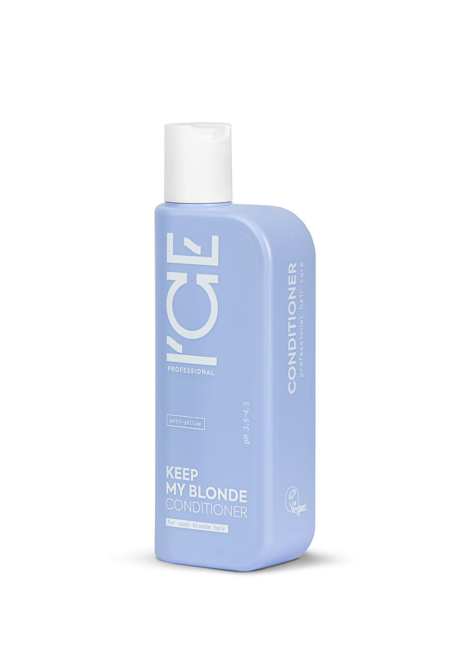 A bottle of ICE Keep My Blonde conditioner