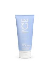Blue tube of ICE "Keep My Blonde" hair mask for cool blond hair